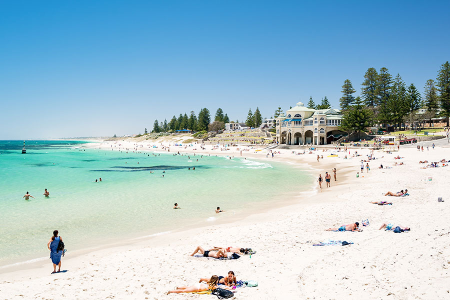 Cottesloe beach in Perth